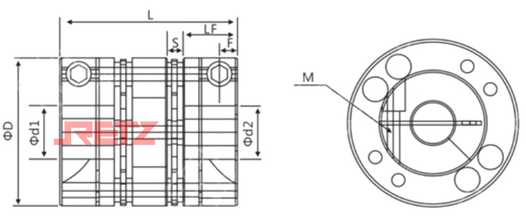 进口八螺丝高刚性双膜片夹紧式联轴器(铝合金)3.jpg