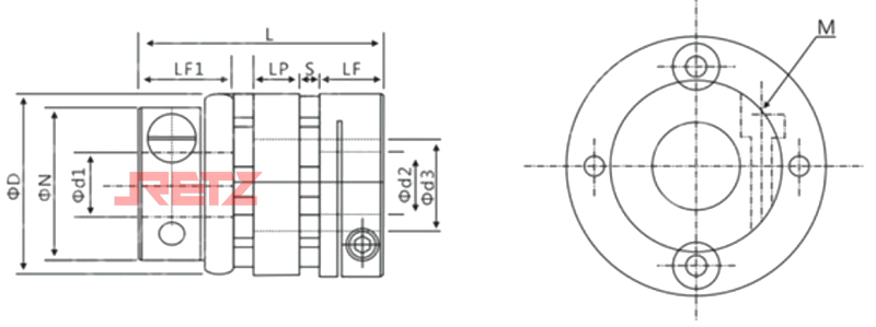 进口单台阶夹紧式单膜片联轴器(铝合金)3.jpg