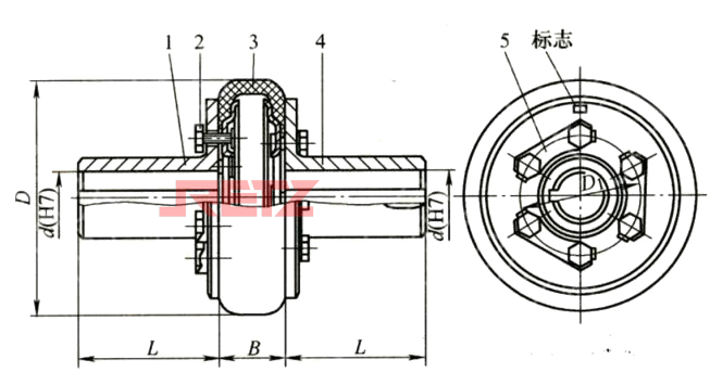 进口防振轮胎式联轴器结构图.jpg