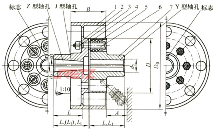 带制动轮弹性套柱销联轴器结构图.jpg