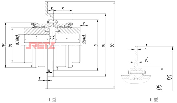 进口带制动盘齿式联轴器(WGP)结构图.jpg