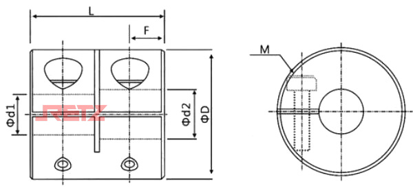 进口铝合金刚性夹紧式联轴器结构图.jpg